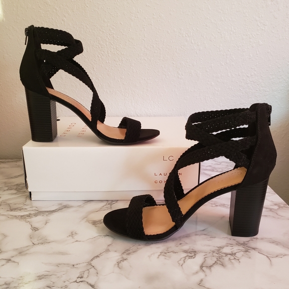 lc lauren conrad aventurine women's high heel sandals